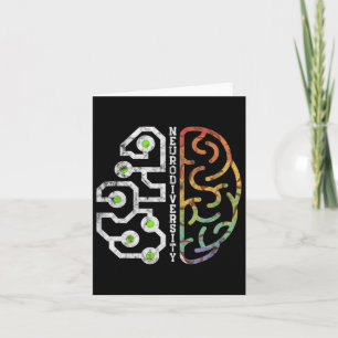 Embrace Neurodiversity Brain Autism Awareness Card