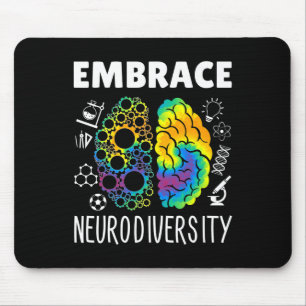 Embrace Neurodiversity - Brain Autism Awareness Mo Mouse Mat