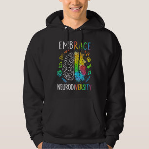 Embrace Neurodiversity Brain Autism Awareness Puzz Hoodie