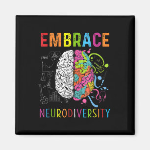 Embrace Neurodiversity Brain Embrace Adhd Autism Magnet