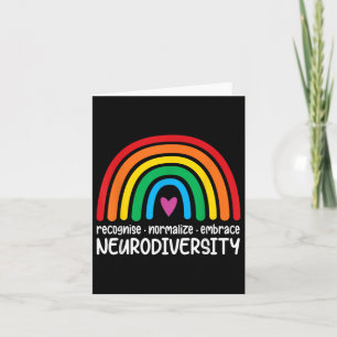 Embrace Neurodiversity Rainbow Autism Awareness Me Card