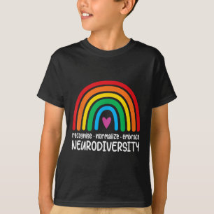 Embrace Neurodiversity Rainbow Autism Awareness Me T-Shirt