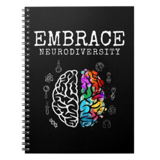 Embrace neurodiversity shirt. This cool neurodiver Notebook