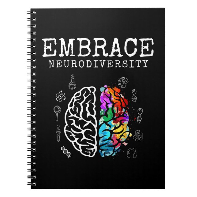 Embrace neurodiversity shirt. This cool neurodiver Notebook (Front)