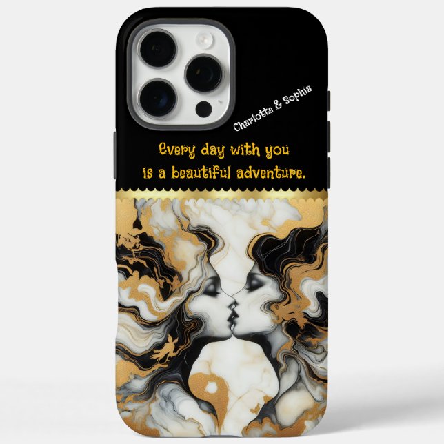 Embrace of elegance in golden tones. Case-Mate iPhone case (Back)