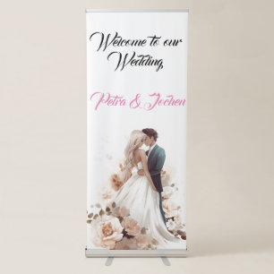 Embrace of Elegance" Personalised Wedding Banner