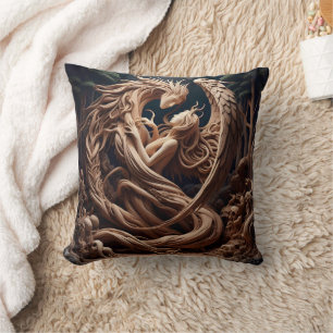 Embrace of Nature and Spirit in a Forest Setting Cushion