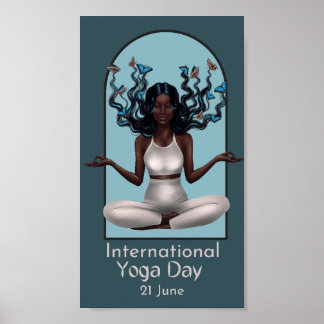 “Embrace Serenity - International Yoga Day Poster