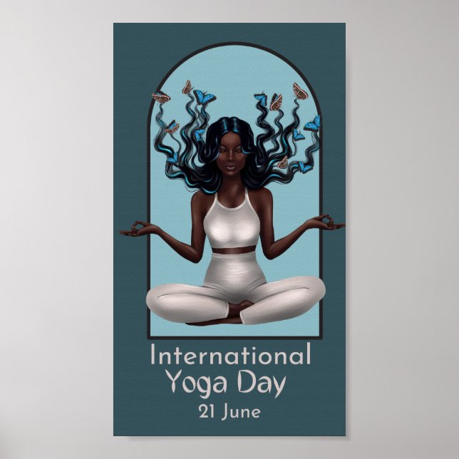  “Embrace Serenity - International Yoga Day Poster (Front)