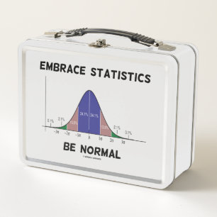 Embrace Statistics Be Normal Bell Curve Humor Metal Lunch Box