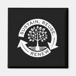 Embrace Sustainable Living - Nature Lover Earth Da Magnet