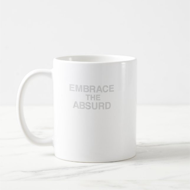 Embrace The Absurd Sisyphus Philosophy Hipster Coffee Mug (Left)