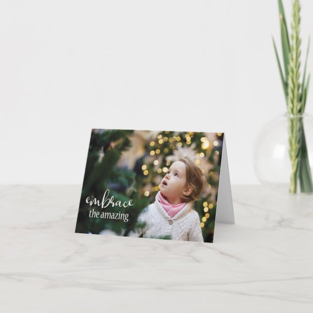 Embrace the Amazing, Girl Looking at Tree Card (Front)