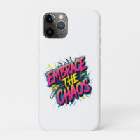 Embrace the Chaos – Grunge Typography Quote Design