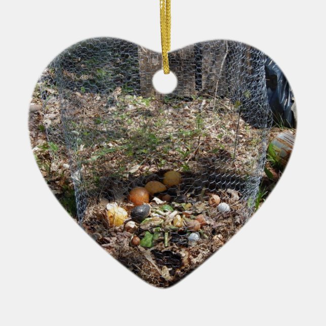 Embrace The Compost Pile Ceramic Tree Decoration (Front)