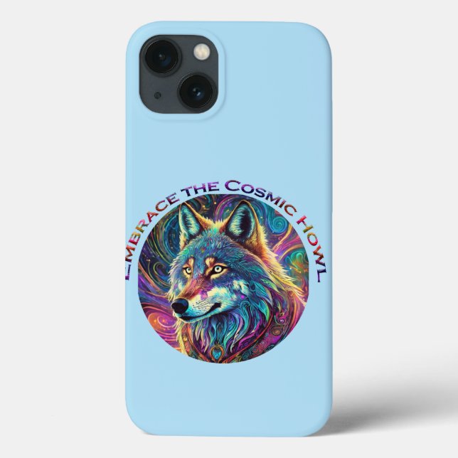 Embrace the Cosmic Howl Wolf Case-Mate iPhone Case (Back)