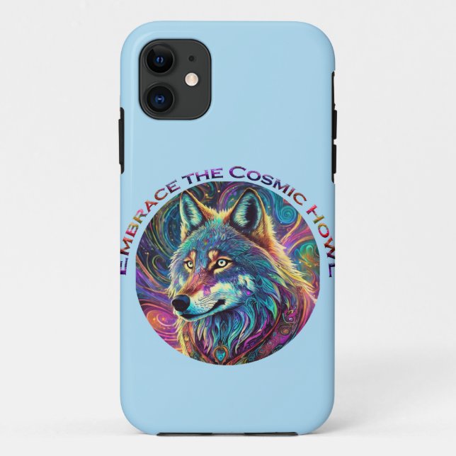 Embrace the Cosmic Howl Wolf Case-Mate iPhone Case (Back)