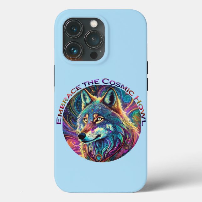 Embrace the Cosmic Howl Wolf Case-Mate iPhone Case (Back)