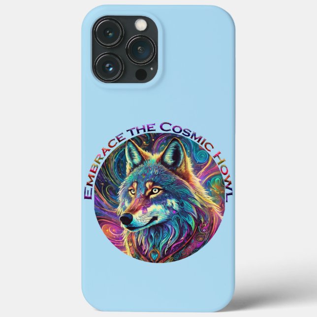 Embrace the Cosmic Howl Wolf Case-Mate iPhone Case (Back)