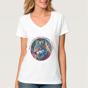 Embrace the Cosmic Howl Wolf T-Shirt