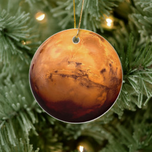 Embrace the Cosmos in Style: Mars Mystique Ceramic Tree Decoration