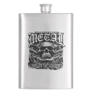 Embrace the darkness, unleash the metal hip flask