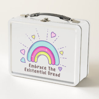 Embrace the Existential Dread Funny Metal Lunchbox