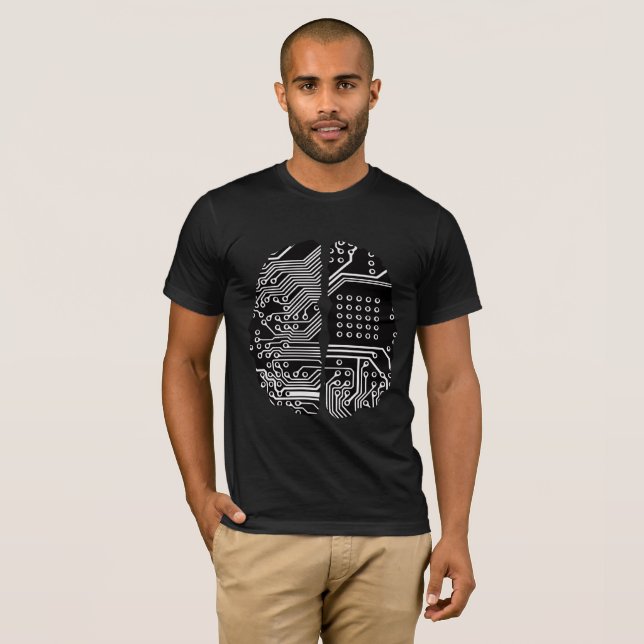 Embrace the Future with Our Urban AI Brain T-Shirt (Front Full)