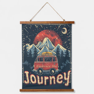 Embrace the Journey Rustic Vintage Hanging Tapestry