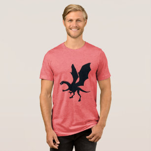 Embrace the Magic: Dragon Silhouette Fantasy Tri-Blend Shirt