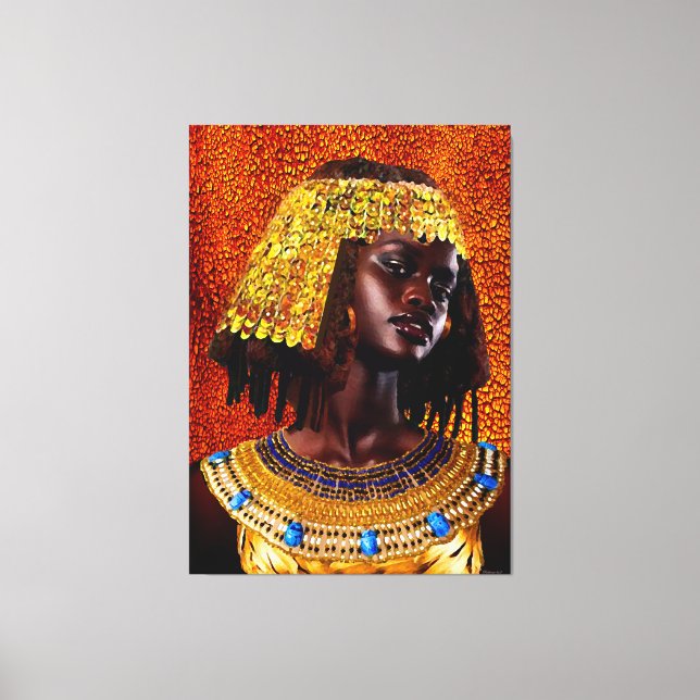 “Embrace the Majesty of Nubian Queens” Canvas Print (Front)