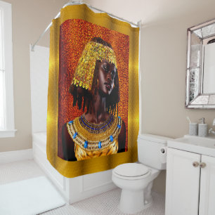 “Embrace the Majesty of Nubian Queens” Shower Curtain