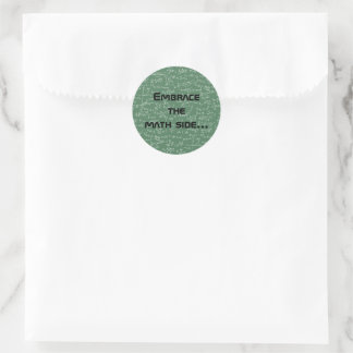 Embrace The Math Side... Classic Round Sticker