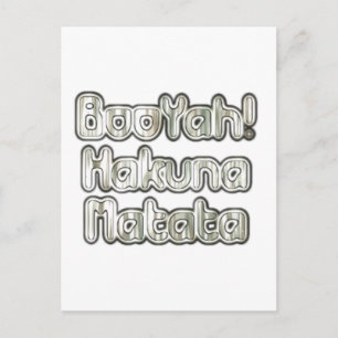Embrace the Moment: Hakuna Matata Ash Grey Text  Postcard