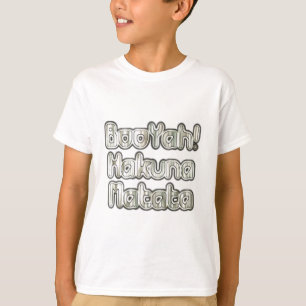 Embrace the Moment: Hakuna Matata Ash Grey Text T-Shirt
