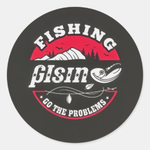 Embrace the Outdoors: Fishing Adventures Await! Classic Round Sticker