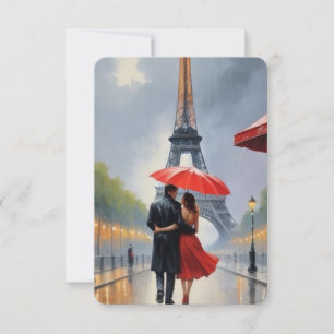 Embrace the Romance of Paris Thank You Card
