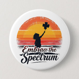 Embrace the Spectrum Autism Awareness 7.5 Cm Round Badge