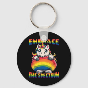 Embrace The Spectrum Autism Awareness Unicorn 1 Key Ring