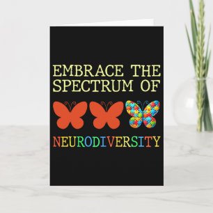 Embrace The Spectrum Of Neurodiversity Autism Butt Card