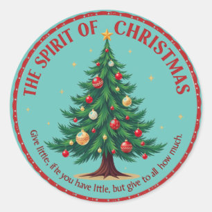 Embrace the Spirit of Christmas Classic Round Sticker