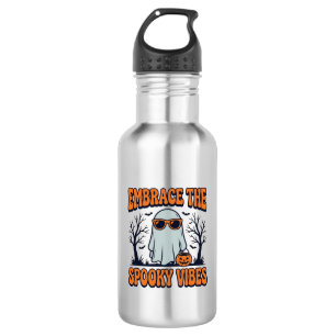 Embrace the Spooky Vibes Ghost Halloween Shirt_1 532 Ml Water Bottle