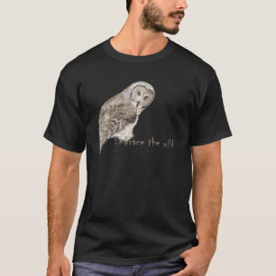 Embrace the Wild Owl Bird Watercolor Quote T-Shirt