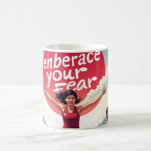 Embrace Your Fear – kawaii Motivational Runner Coffee Mug
