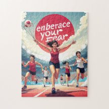 Embrace Your Fear – kawaii Motivational Runner 
