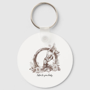 Embrace Your Zen - Yoga And Meditation Inspired Ar Key Ring