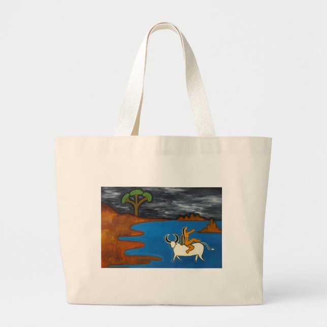 Embraced By the Dark Dark Night Large Tote Bag (Front)