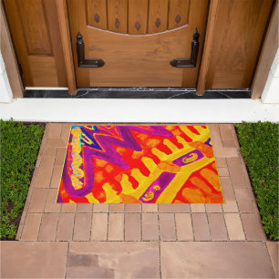 Embracing Colourful Pattern Design Doormat