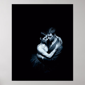 Embracing Couple Poster Dark Gothic Print
