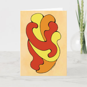 Embracing Curves (Yellow, Red, Orange) Card